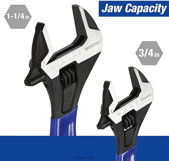 Juego de llaves ajustables de 2 piezas para taller de garaje doméstico y bricolaje WORKPRO JDN8Z87 útil herramienta