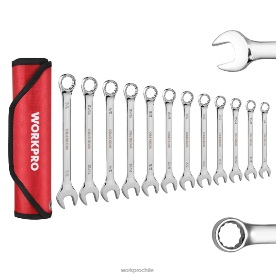 Juego de llaves combinadas CR-V premium de 12 piezas métricas de 8-19 mm WORKPRO JDN8Z95 nuevo herramienta