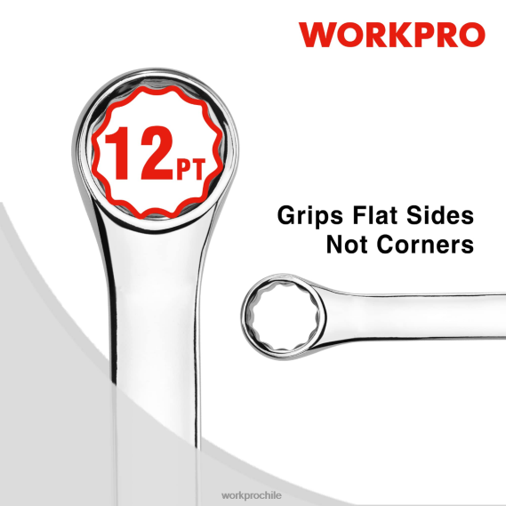 Juego de llaves combinadas CR-V premium de 12 piezas métricas de 8-19 mm WORKPRO JDN8Z95 nuevo herramienta