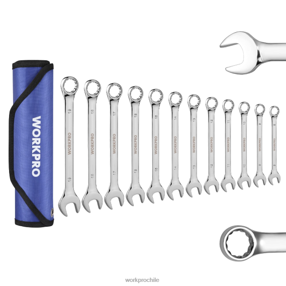 Juego de llaves combinadas CR-V premium de 12 piezas métricas de 8-19 mm WORKPRO JDN8Z95 nuevo herramienta