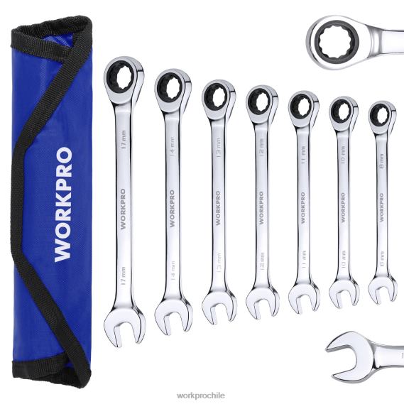 Juego de llaves combinadas con trinquete de 7 piezas WORKPRO JDN8Z85 útil herramienta