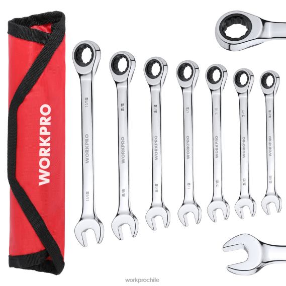 Juego de llaves combinadas con trinquete de 7 piezas WORKPRO JDN8Z85 útil herramienta