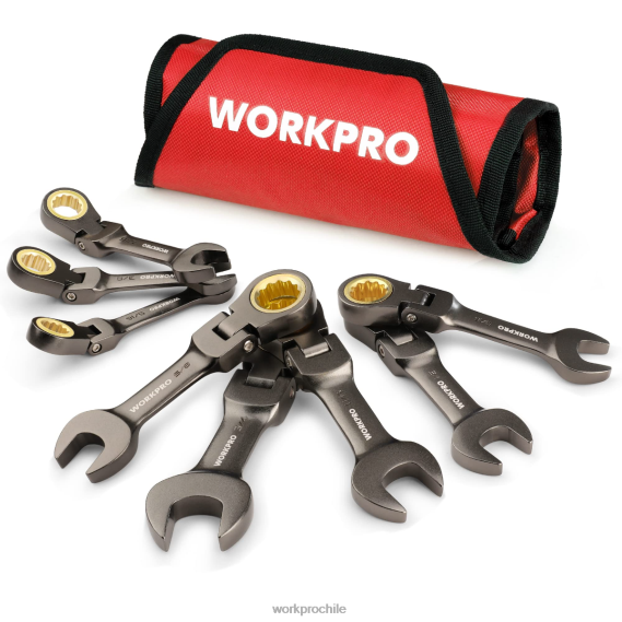 Juego de llaves combinadas de trinquete rechoncho y cabeza flexible de 8 piezas WORKPRO JDN8Z82 nuevo herramienta