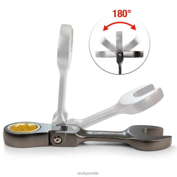 Juego de llaves combinadas de trinquete rechoncho y cabeza flexible de 8 piezas WORKPRO JDN8Z82 nuevo herramienta