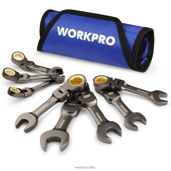 Juego de llaves combinadas de trinquete rechoncho y cabeza flexible de 8 piezas WORKPRO JDN8Z82 nuevo herramienta