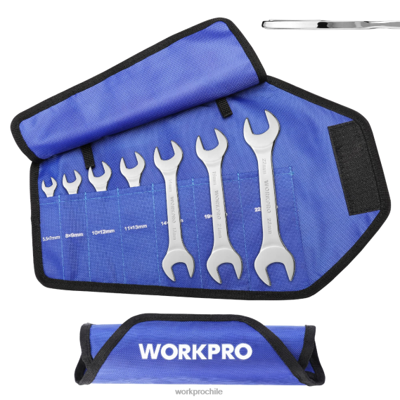 Juego de llaves métricas superfinas de 7 piezas con bolsa organizadora enrollable WORKPRO JDN8Z96 útil herramienta