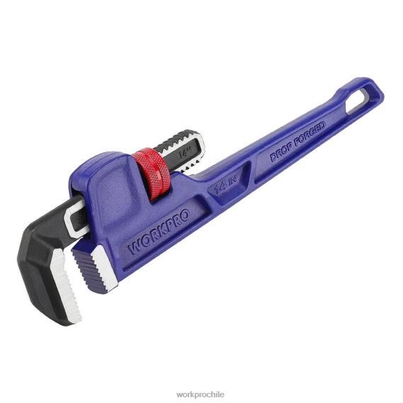 Llave para plomería recta de alta resistencia de 14 pulgadas WORKPRO JDN8Z89 útil herramienta