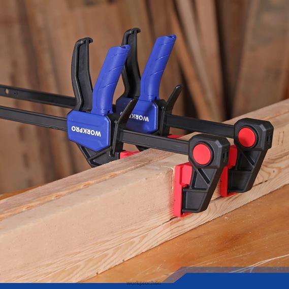 Abrazaderas de barra de 2 piezas para carpintería, abrazadera/esparcidor de una mano de 300 libras de servicio mediano WORKPRO JDN8Z118 moderno herramienta