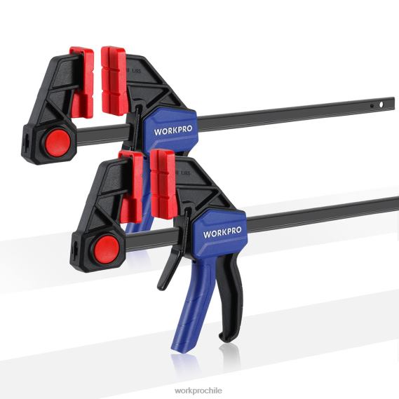 Abrazaderas de barra de 2 piezas para carpintería, abrazadera/esparcidor de una mano de 300 libras de servicio mediano WORKPRO JDN8Z123 útil herramienta
