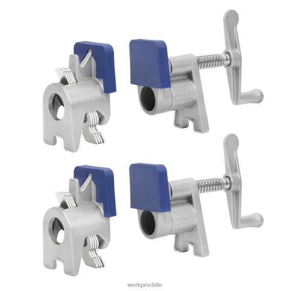 Abrazaderas de tubo de 2 piezas, abrazaderas de tubo livianas de fundición a presión de aluminio WORKPRO JDN8Z124 negro herramienta