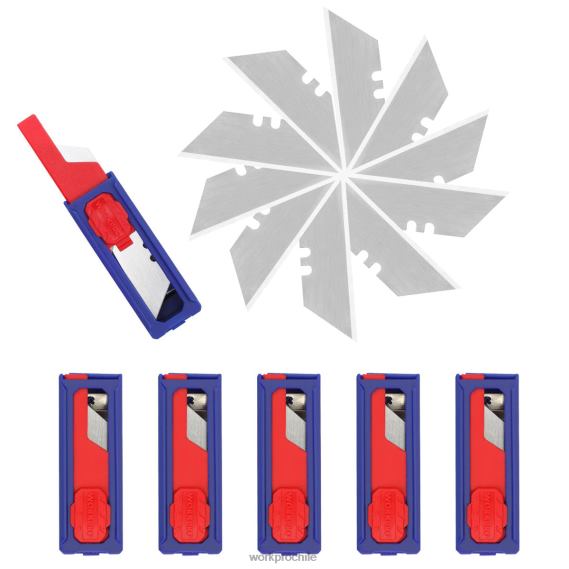 Cuchillas para cuchillos multiusos, recambios de cuchillas para cortadores de cajas de acero sk5, tamaño estándar con dispensador individual, paquete de 50 WORKPRO JDN8Z55 moderno herramienta