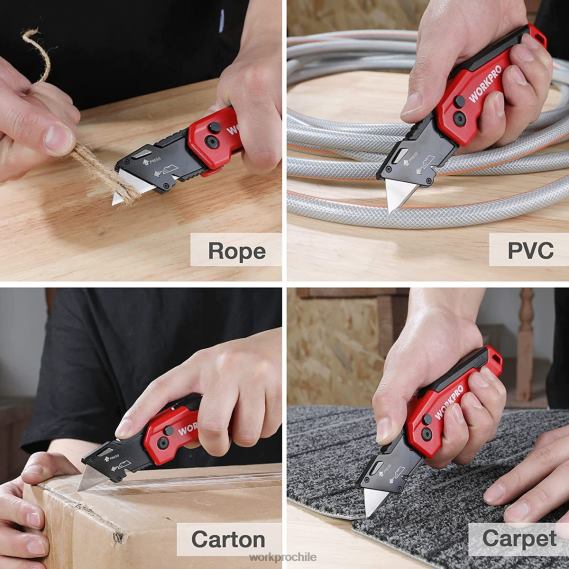 Cuchillas para cuchillos multiusos, recambios de cuchillas para cortadores de cajas de acero sk5, tamaño estándar con dispensador individual, paquete de 50 WORKPRO JDN8Z55 moderno herramienta