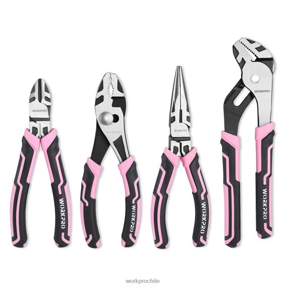 Juego de alicates de 4 piezas. WORKPRO JDN8Z251 rosa herramienta