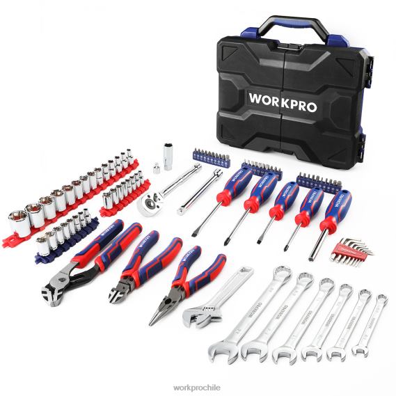 Juego de herramientas mecánicas de 87 piezas, kit de herramientas manuales con caja de herramientas de almacenamiento WORKPRO JDN8Z305 moderno herramienta