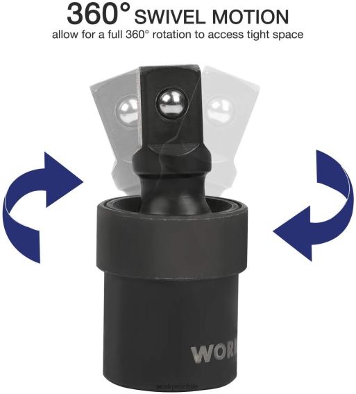 Juego de vasos de impacto de 55 piezas con barras de extensión, vasos de acero CR-V de primera calidad, SAE y métricos con estuche de almacenamiento mejorado WORKPRO JDN8Z307 moderno herramienta