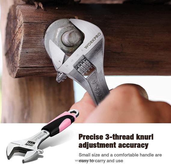 Kit de herramientas para el hogar de 10 piezas para mujer con juego de soporte para puntas de destornillador WORKPRO JDN8Z243 rosa herramienta