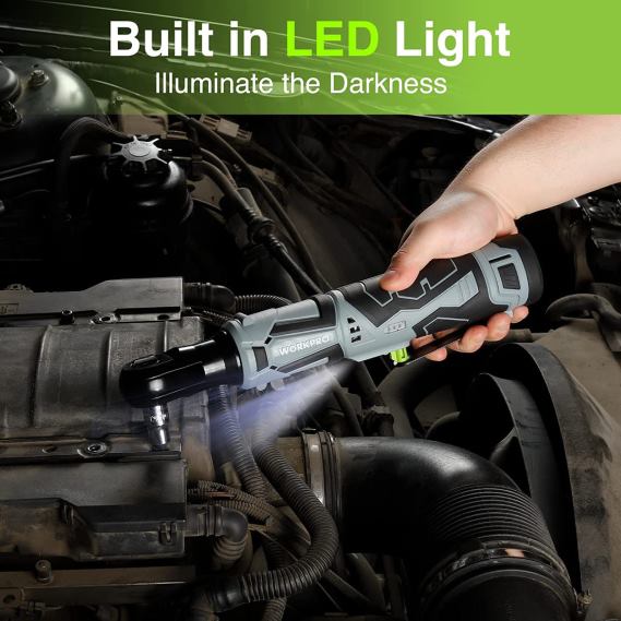 Llave de trinquete eléctrica inalámbrica, juego de 9 piezas de llave de trinquete eléctrica de 12 V y 40 pies-libras WORKPRO JDN8Z227 útil herramienta