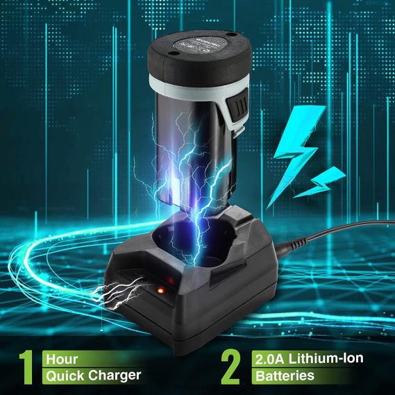Llave de trinquete eléctrica inalámbrica, juego de 9 piezas de llave de trinquete eléctrica de 12 V y 40 pies-libras WORKPRO JDN8Z227 útil herramienta