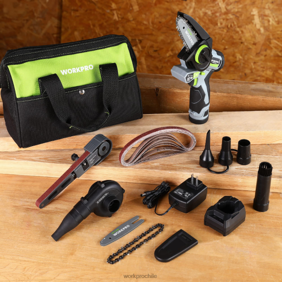 lijadora de banda inalámbrica para detalles, minisierra de cadena, soplador eléctrico, kit combinado de herramientas eléctricas 3 en 1 WORKPRO JDN8Z296 moderno herramienta