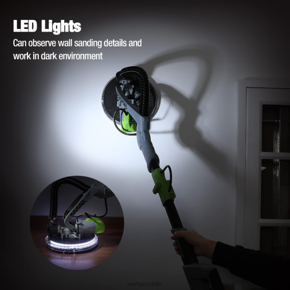 Lijadora eléctrica para paneles de yeso de 720w con aspiradora WORKPRO JDN8Z228 moderno herramienta