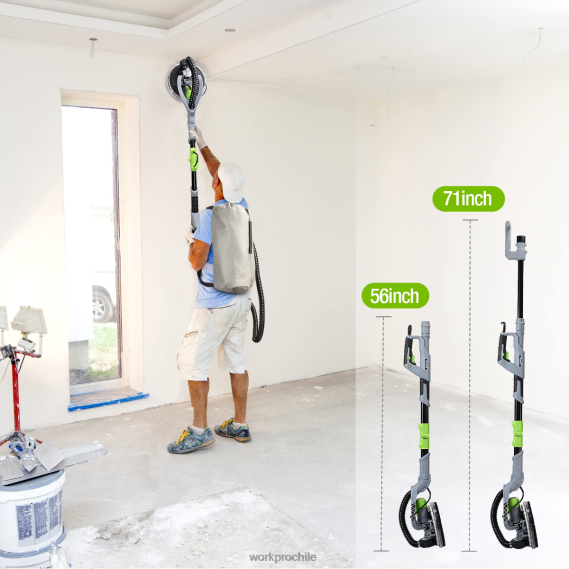 Lijadora eléctrica para paneles de yeso de 720w con aspiradora WORKPRO JDN8Z228 moderno herramienta