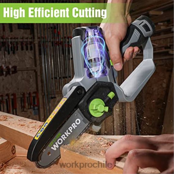 Motosierra inalámbrica, juego de herramientas de jardín de 7 piezas, 2 pares de guantes de jardín y rodilleras de jardín. WORKPRO JDN8Z314 útil herramienta